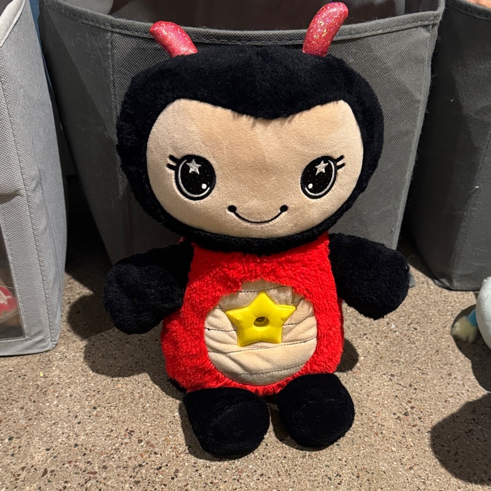 Light up Red and Black Ladybug Plush Toy